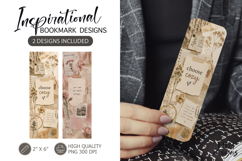 Beige Collage Cozy Vintage Bookmark Positive quote Product Image 1