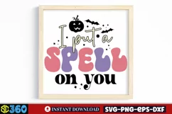 I put a spell on you SVG, Halloween Door Sign SVG Product Image 6