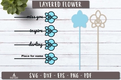 3d Layered Flower SVG Laser Cut Bundle Product Image 11