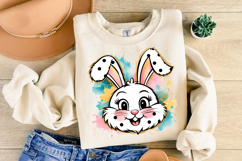 Bunny Easter Clipart, Happy Easter Sublimation PNG Product Image 2