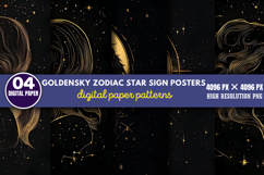 GoldenSky Zodiac Star Sign Posters PNG Product Image 1