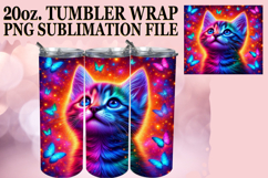 Unique horizons 20oz tumbler wrap, Cat Product Image 1