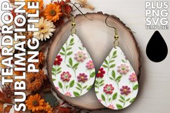Embroidered Blossom Teardrop Style Product Image 1