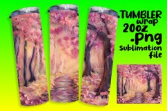 Summer Landscape 3D Tumbler Wrap Sublimation Design Product Image 1