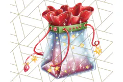 Santa Sleigh Ride Clipart PNG, Flying Reindeer Christmas Art Product Image 2
