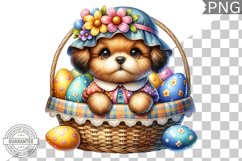Easter Dog Sublimation - Easter Clipart PNG Design Product Image 1