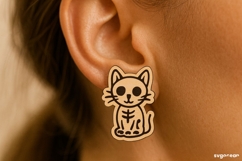 Halloween Stud Earrings Laser Cut | Jewerly | SVG Product Image 2