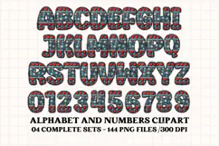 Christmas Alphabet png clipart, christmas doodle letters Product Image 4