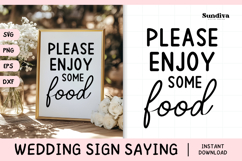 Wedding Sign Saying SVG | Please Enjoy Some Food Product Image 1