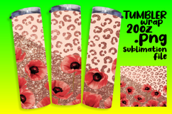 DYNAMIC 20oz Tumbler Template for Personalization , Leopard Product Image 1