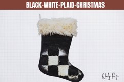 Black-White-Plaid-Christmas Sublimation Product Image 1