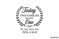 Today two families Become one SVG | SVG Cut files | Cricut Product Image 1