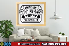 Farm fresh christmas trees pine spruce fir. SVG Product Image 2