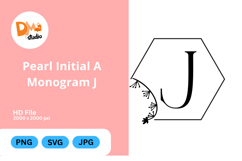 Pearl Initial Floral Monogram Product Image 1