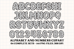 Happy Mouse Alphabet Clipart, happy mouse letters doodle Product Image 4