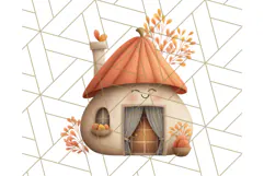 Autumn Treehouse & Woodland Cabin PNG Clipart Product Image 2