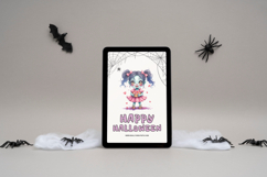 Quirky Halloween Girl Clipart Zombie Bunde Product Image 10