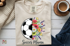 Soccer Mama PNG, Floral Soccer Ball Mothers Day Sublimation Product Image 8