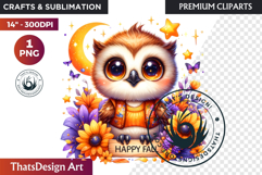 Autumn Cute animals with sign clipart Pumpkin thanksgiving Product Image 1