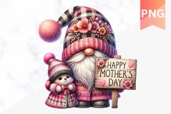 Happy Mother&#039;s Day Sublimation Gnome- PNG Design Product Image 1
