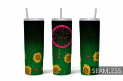 Sunflower Tumbler Sublimation | 20 oz | Taper | Straight Product Image 1