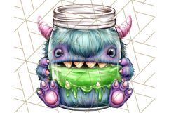 Halloween Monster Clipart PNG, Monsters in Jars, Spooky Png Product Image 2