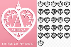 Floral Monogram Letters SVG Bundle, Flower Monogram Font SVG Product Image 9