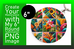 Lovely Round Design for Keychains , Patchwork Product Image 1