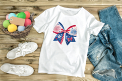 Fourth of July sublimation Coquette Bow Clipart, PNG Product Image 9