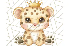 Pastel Safari Jungle Baby Animals PNG Clipart, Nursery Product Image 2