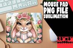 Sweet DESK pad Playful PNG, Cute Bunny Product Image 1