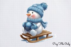 Golden Snowman Sublimation Clipart PNG Product Image 1