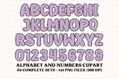 Pastel Patchwork Alphabet &amp; Numbers PNG Clipart Product Image 4