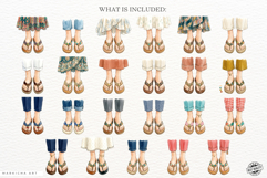 Summer Boho Flipflops Clipart Product Image 4