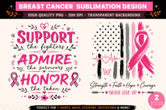 Breast Cancer Awareness Flag | Pink Ribbon Sublimation Product Image 1