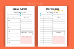 Cute Daily &amp; Weekly Planner Template for Canva | Pastel Product Image 2