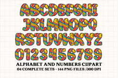Unicorn Alphabet png clipart, unicorn letters doodle Product Image 4