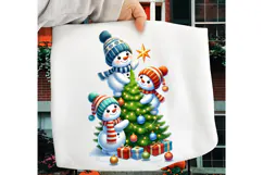 Cute Christmas Snowman PNG, Funny Christmas Snowman PNG Product Image 1
