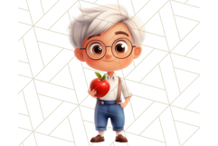 Boy Teacher Clipart, Classroom PNG, Cute School Teacher Art Product Image 6