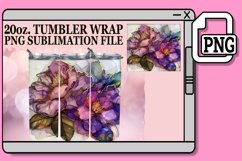 Glittering Flower Haven Tumbler Wraps Product Image 1