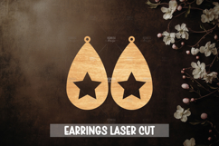 Celestial Style Laser Cut Earrings SVG File Product Image 1