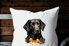 Black Retriever Christmas PNG Instant Download,Christmas Dog Product Image 6