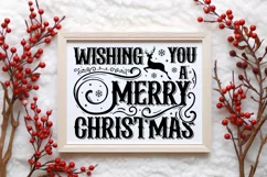 Wishing you a merry christmas SVG, Christmas SVG Product Image 3