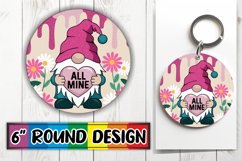 Sweet Keychain Round Design PNG, Valentines Product Image 1