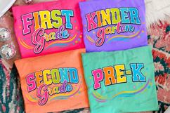 Retro Back to School Grade Bundle, Back to School PNG Product Image 3