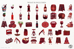 Summer Red Wine Clipart Product Image 4