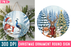 Christmas Ornaments Round Sign PNG, Christmas Round Sign PNG Product Image 1