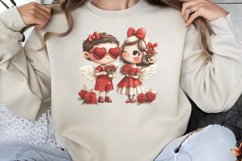 Couple Cupid For Valentine Clipart PNG Product Image 1