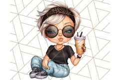 Sassy Mom Coffee PNG Clipart, Messy Bun Mom Life PNGs Product Image 2