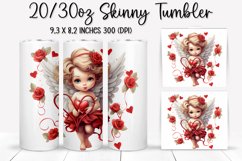 Valentine&#039;s Day Skinny Tumbler - Sublimation Tumbler Design Product Image 1